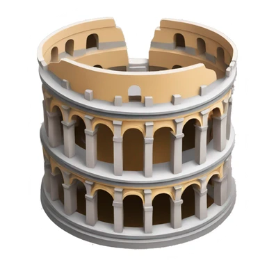 mini cartoon Colosseum sticker
