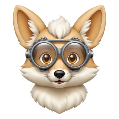 White wacraft vulpera with big ears and big gogles sticker