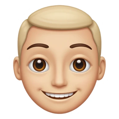 smile with one eye bigger than the other  sticker