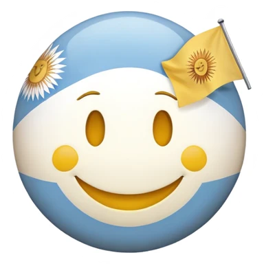 a smiley face emoji with an Argentina flag in the background sticker