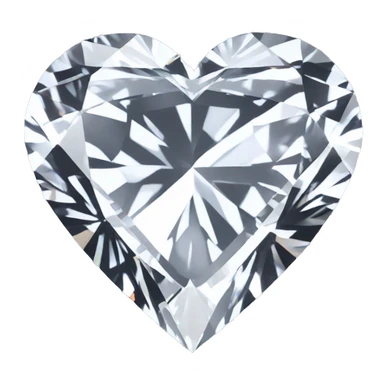 Heart shaped 56-carat silver diamond sticker