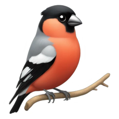 Surprised bullfinch sticker