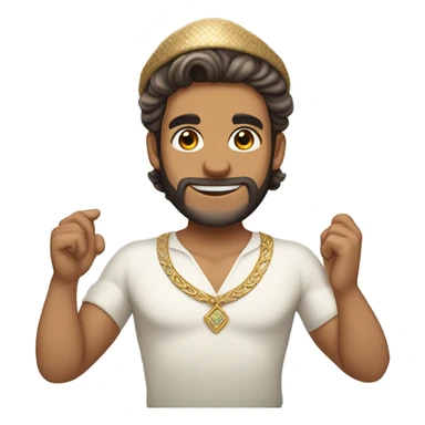 Tan Jewish merman sticker