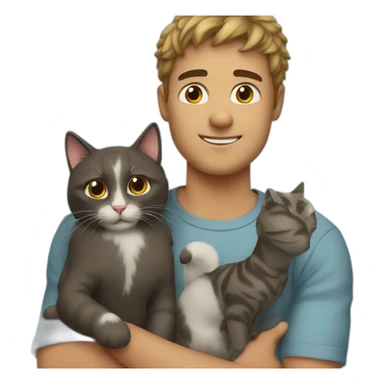 Brother with cat sticker