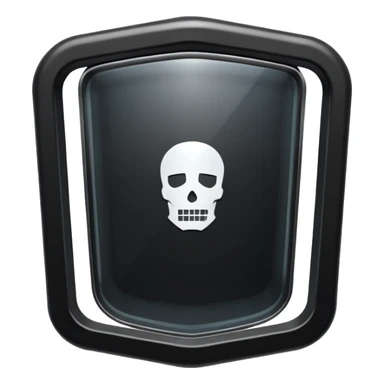 black riot shield with white RCR text and glass viewing window sticker