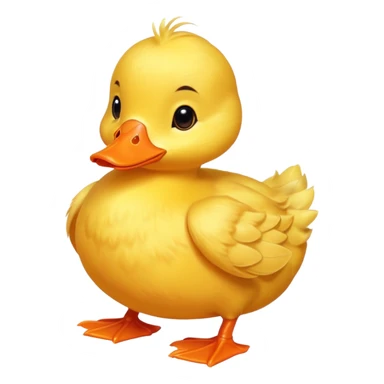 cute baby yellow duck sticker
