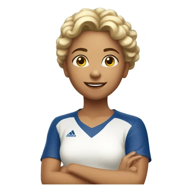 Uma menina jogando futebol sticker