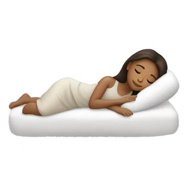 Brunette girl sleeping sticker