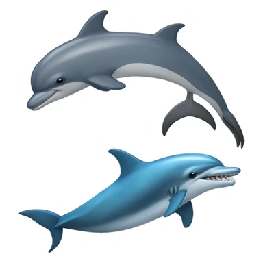 dolphin with shark sticker