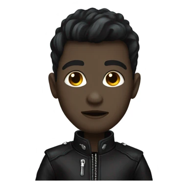 Goth wearing black leather jacket  sticker