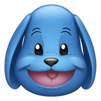 Blue rabbit happy sticker