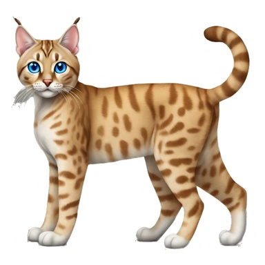Lynx Bengal cat with Blue eyes standing sticker