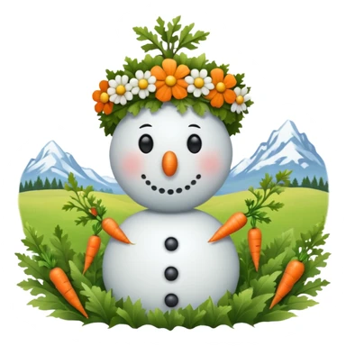 spring snowman  sticker