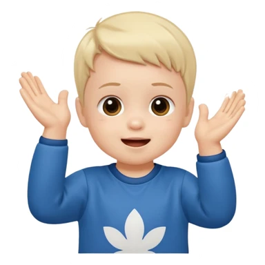 A toddler with a tiny jersey, clapping with adorable enthusiasm sticker