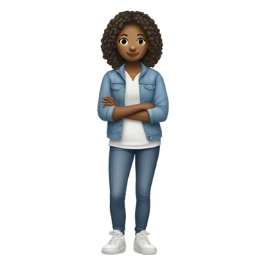 chill girl with sneakers sticker