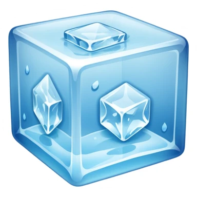 Water frozen cube emoji sticker