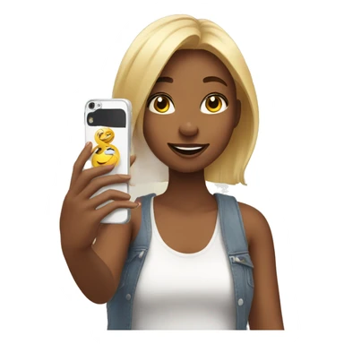 Girl taking selfie indoors sticker