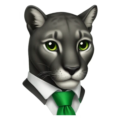 black puma with green tie sticker