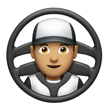 driver holding steering wheel sticker