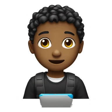 a kid using a ipad sticker