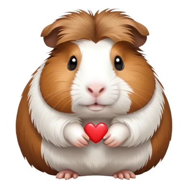 guinea pig with heart sticker