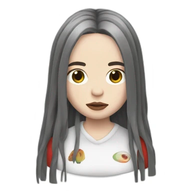 billie eilish with red roots sticker