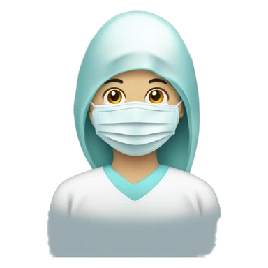 in a medical mask sticker