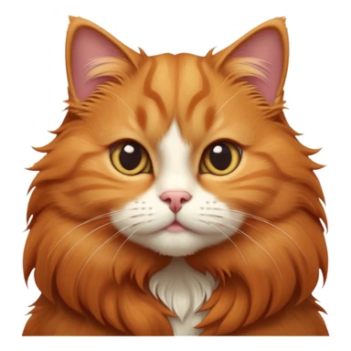 cinematic-adorable-big-eyed-fluffy-solid ginger-persian-cat-portrait-emoji,-head-tilted-playfully-with-a-sweet-expression,-fluffy-solid ginger-fur,-simplified-yet-irresistibly-cute-features-with-large,-expression, solid ginger cat sticker