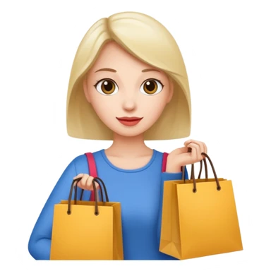 Shopping Bag carrying woman sticker