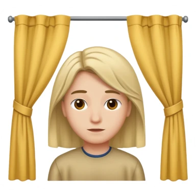 🫃 but with parted middle hair (curtains)  sticker