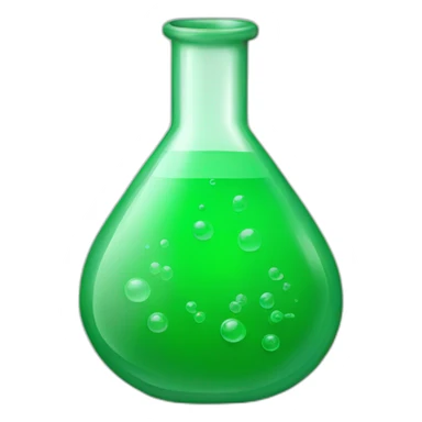 chemist's flask green sticker