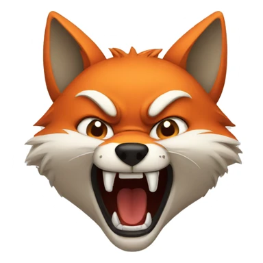 angry fox sticker