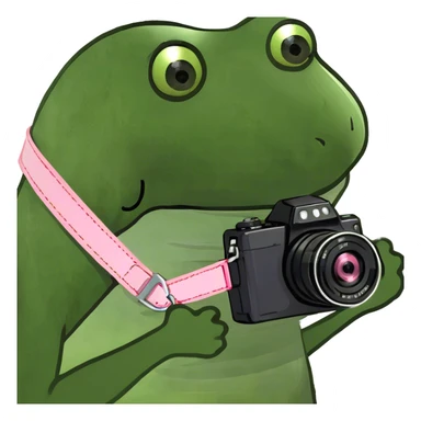 Baby pink camera sticker