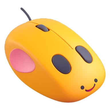 mouse click icon, 3d fluent emoji style, modern and friendly sticker