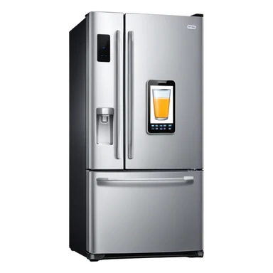 refrigerator with digital screen sticker