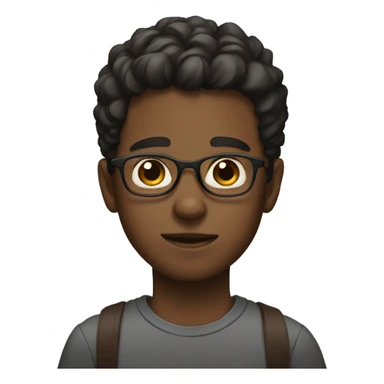 Boy with a glasses with brown eyes  sticker