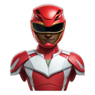 red power ranger with glases to see sticker