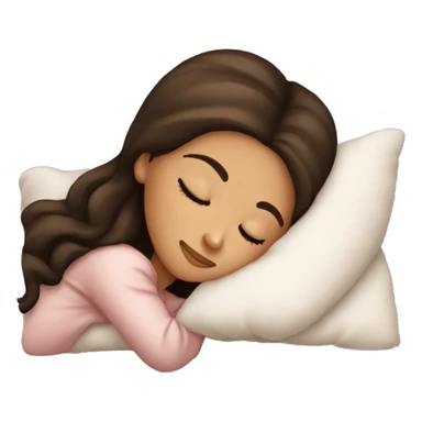 brunette girl sleeping cozy sticker