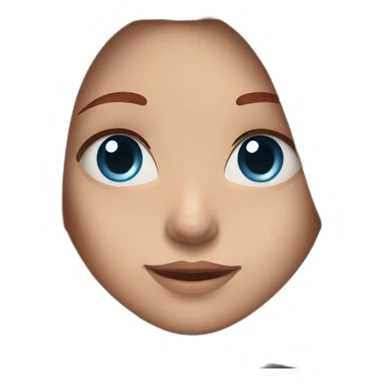 a girl with straight long cherry red hair, with black shirt, blue eyes sticker