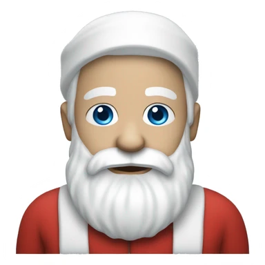 santa claus with very blue eyes and white beard sticker