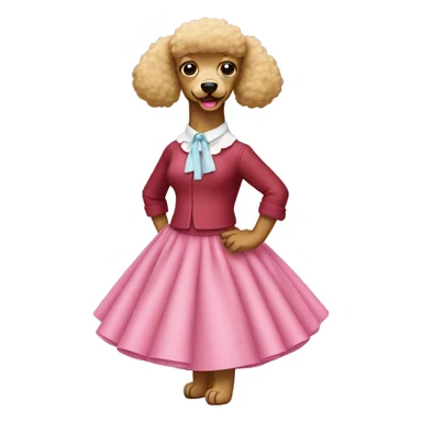 Poodle skirt sticker