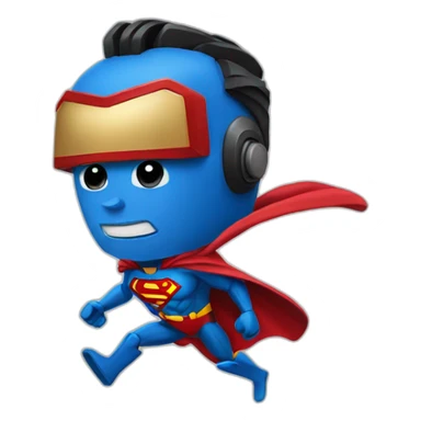robot disguised as superman sticker