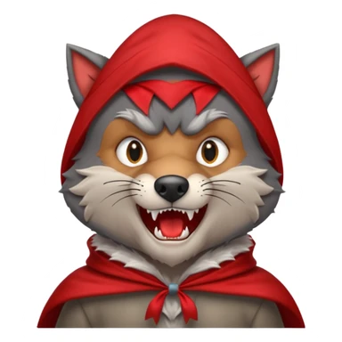 the Big Bad Wolf in the story of Little Red Riding Hood sticker
