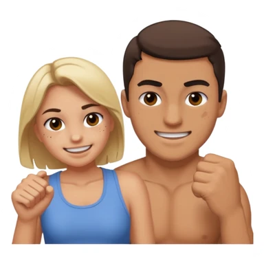 A girl beat his bf sticker