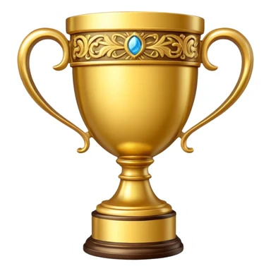 A decorated golden trophy  sticker