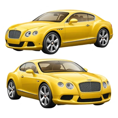 Yellow Bentley sticker