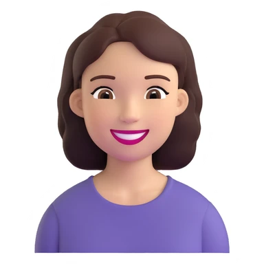 young adult woman with smile sticker