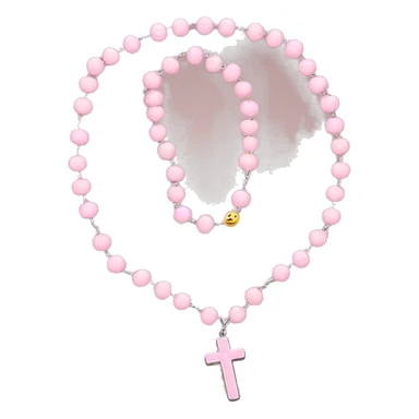 Baby pink rosary sticker