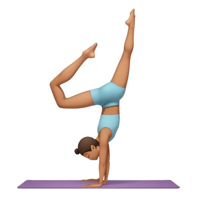 person in yoga pose balancing on one leg, centered and calm sticker