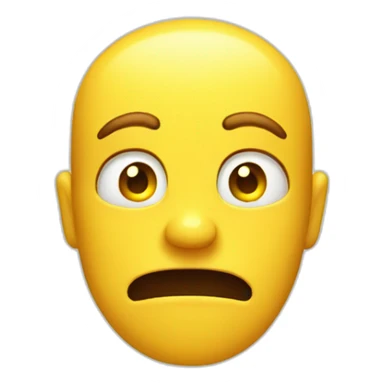 Yellow face with deceived facial expression sticker